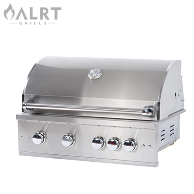 32" Stainless Steel Barbecue Grill With Four Burners