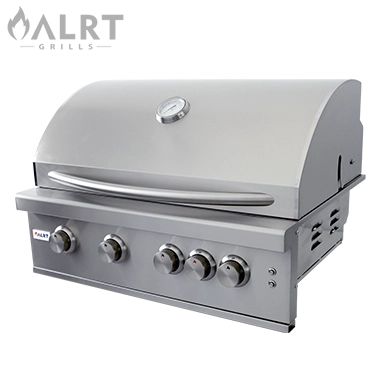 32" Stainless Steel  Barbecue Grill With Four Burners
